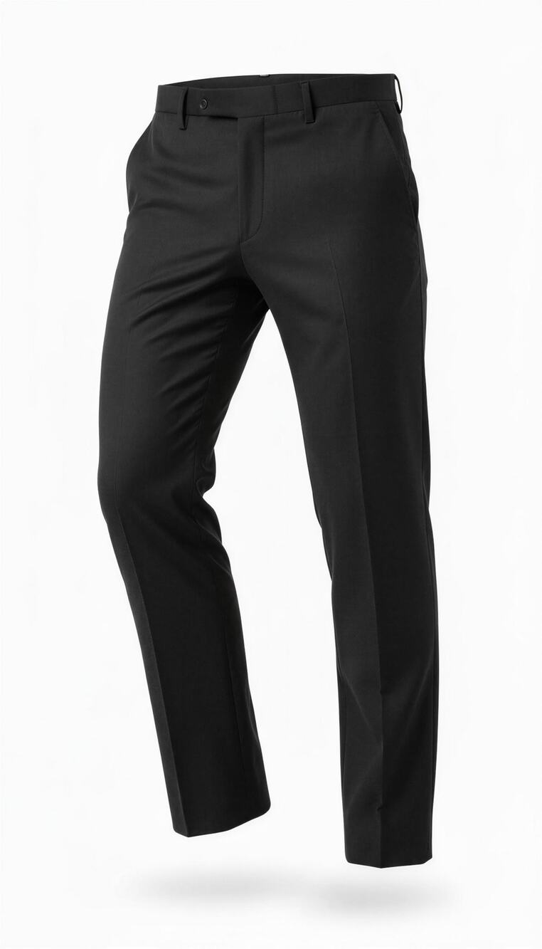 ZARA Dress Pants Mens 36x32 Black Slim Fit Flat Front Tapered Formal